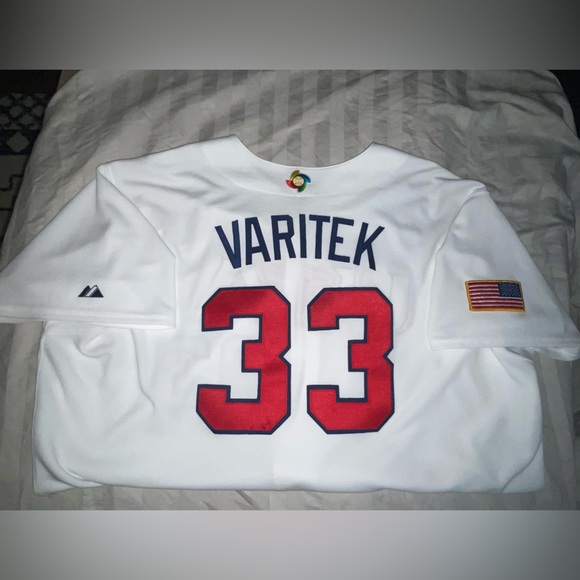 MLB Shirts Rare Authentic Jason Varitek 6 World Baseball Classic